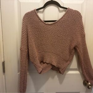 Debut Mauve Knit Crop Top